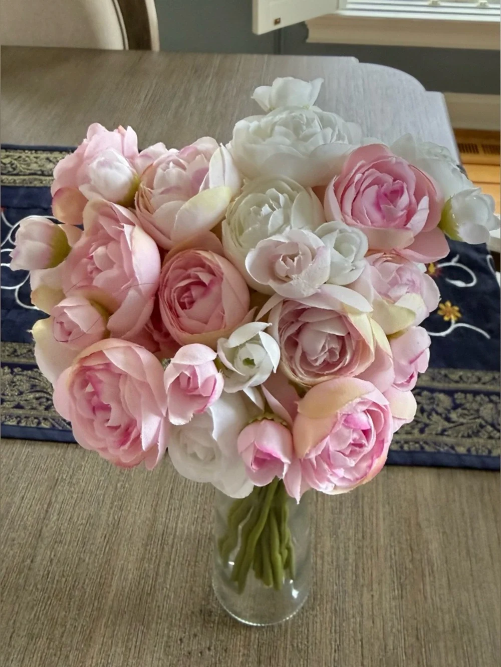 Allstate Faux Ranunculus Floral Arrangement Nwt
